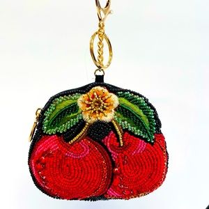Mary Frances Wild Cherry Coin Purse/ Key Fob BNWT